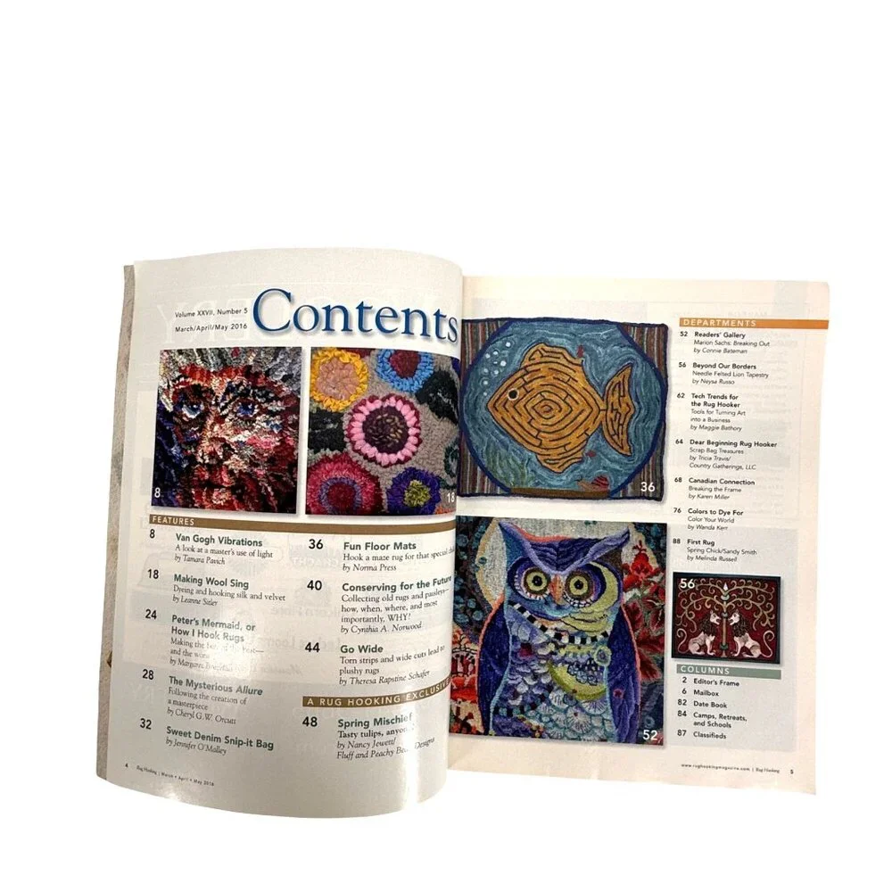 Rug Hooking Magazines 2016 Complete Year Lot Of‎ 5 Issues 2 With Pull Out